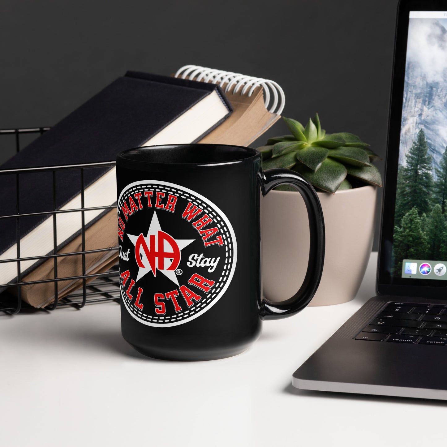 NMW ALL STAR-Black Glossy Mug