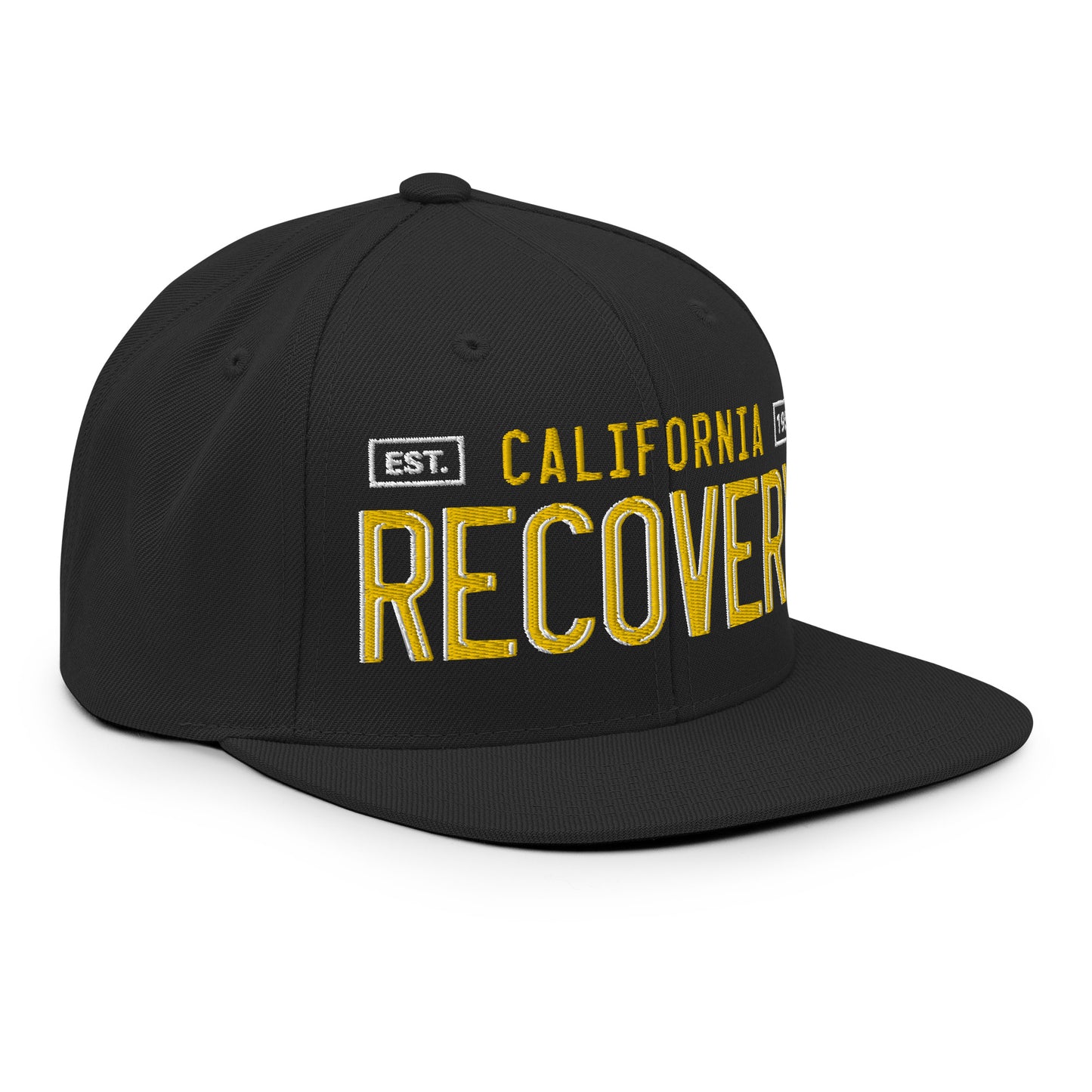 CALI RECOVERY License Plate- (Embroidered) Snapback Hat