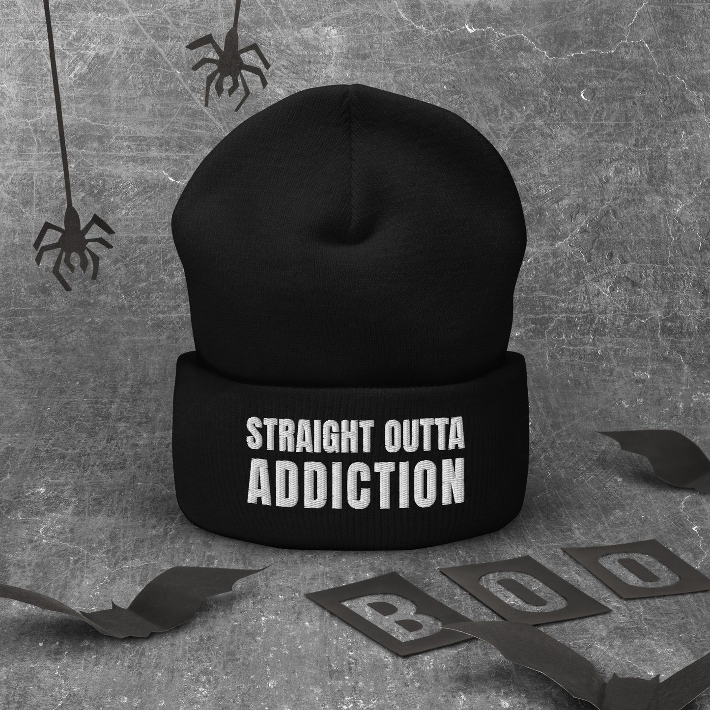 SOA (Embroidered White) Cuffed Beanie