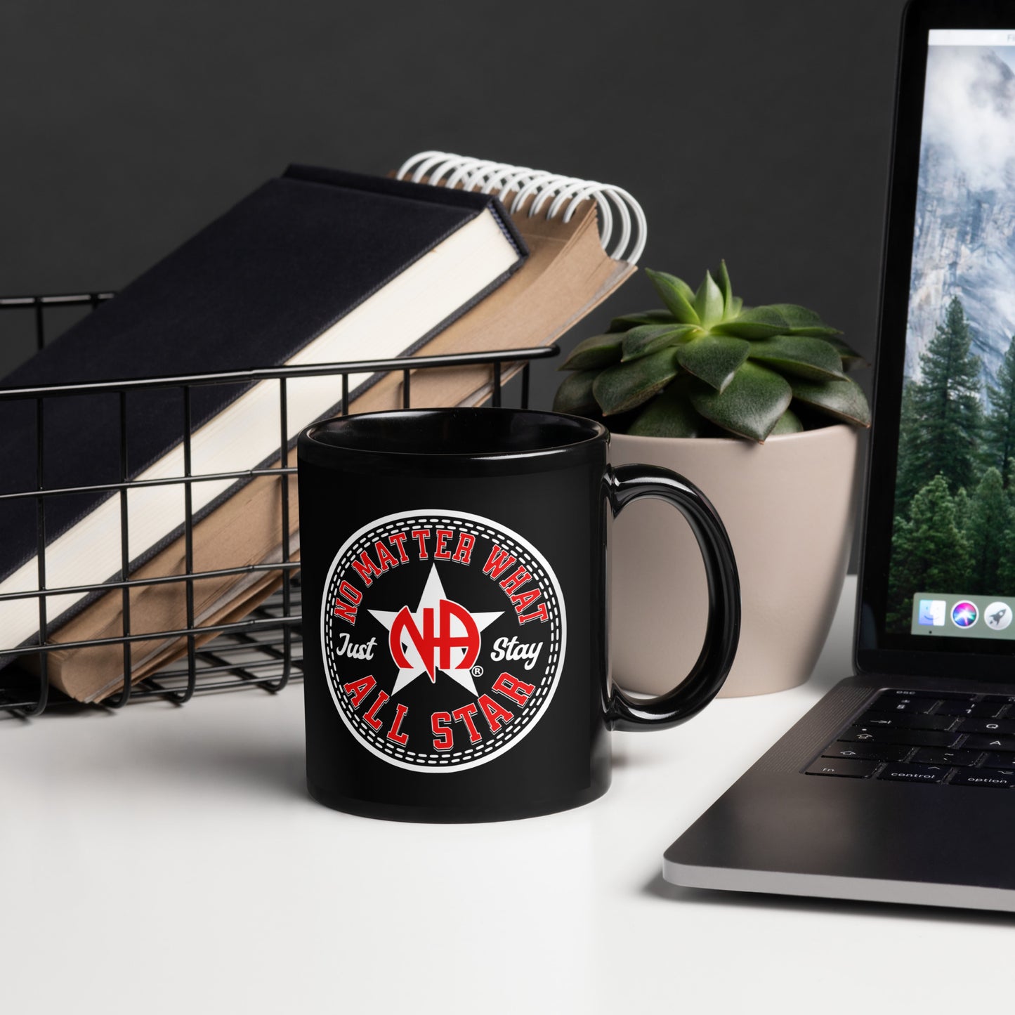 NMW ALL STAR-Black Glossy Mug