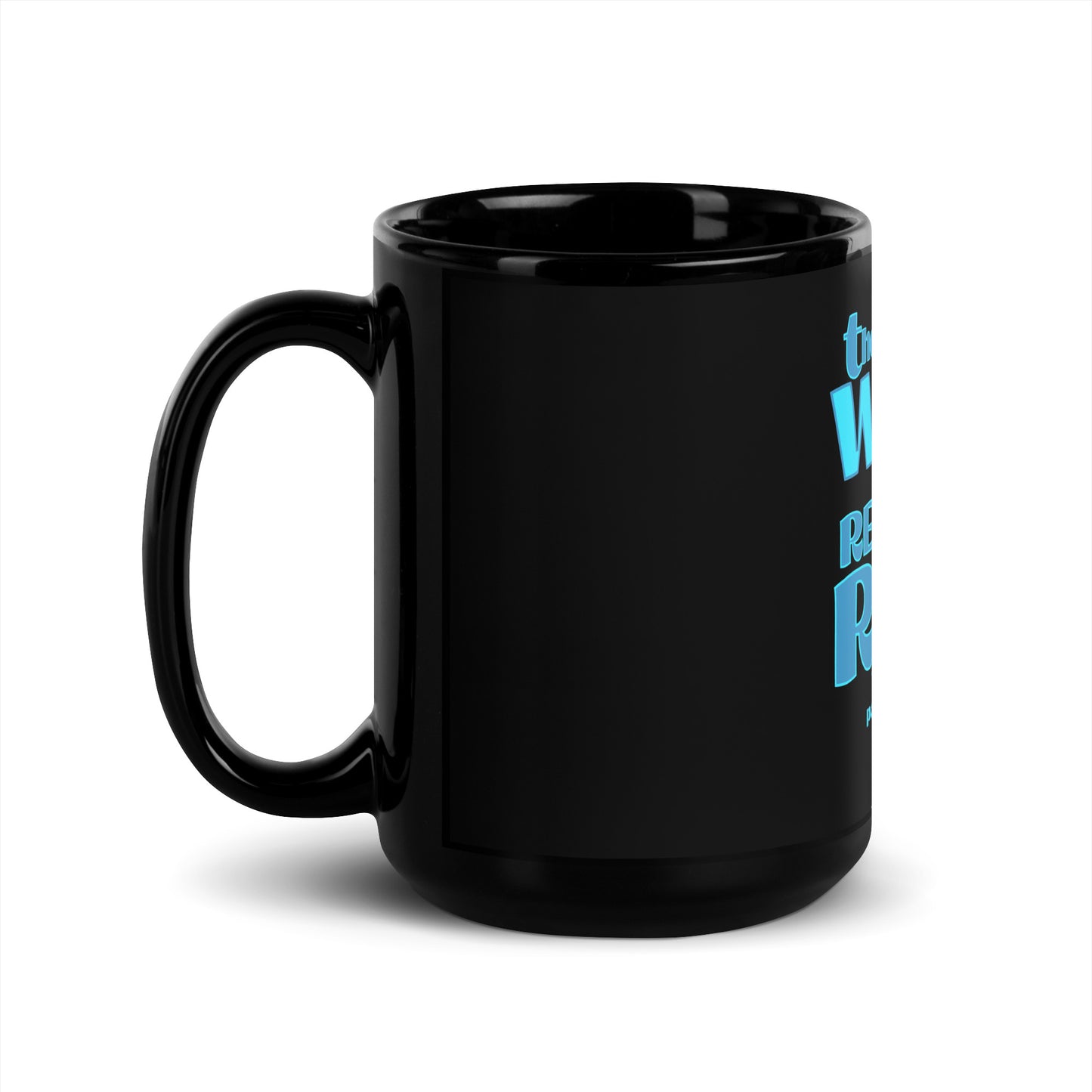 U.W. RECOVERING ADDICT- Black Glossy Mug