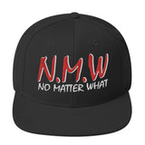 N.M.W ORIGINAL LOGO (Embroidered Red/white) Snapback Hat