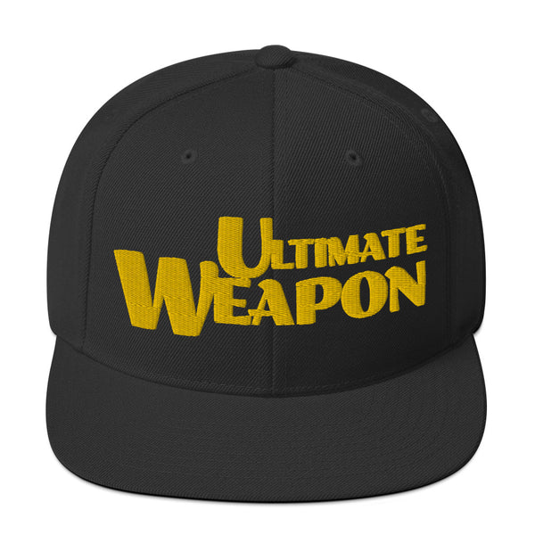 ULTIMATE WEAPON (Embroidered gold) Snapback Hat