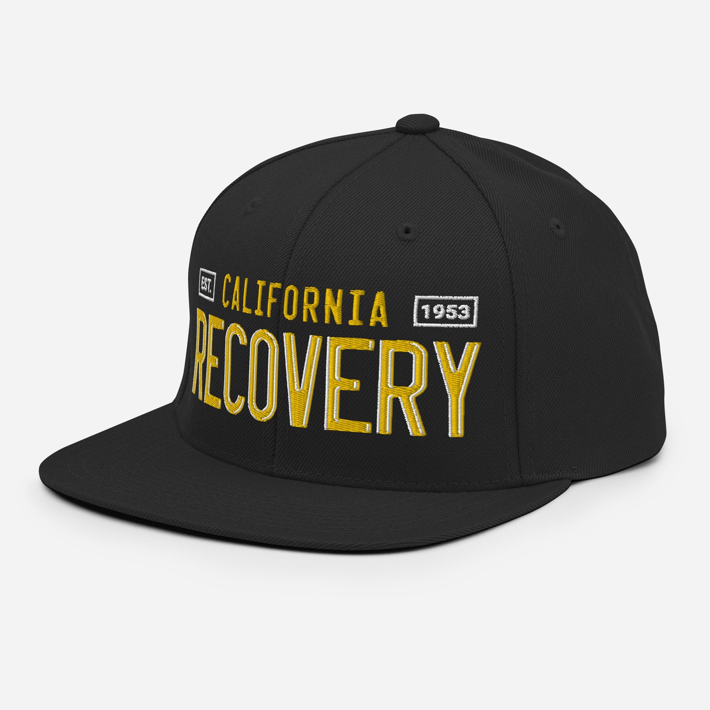CALI RECOVERY License Plate- (Embroidered) Snapback Hat