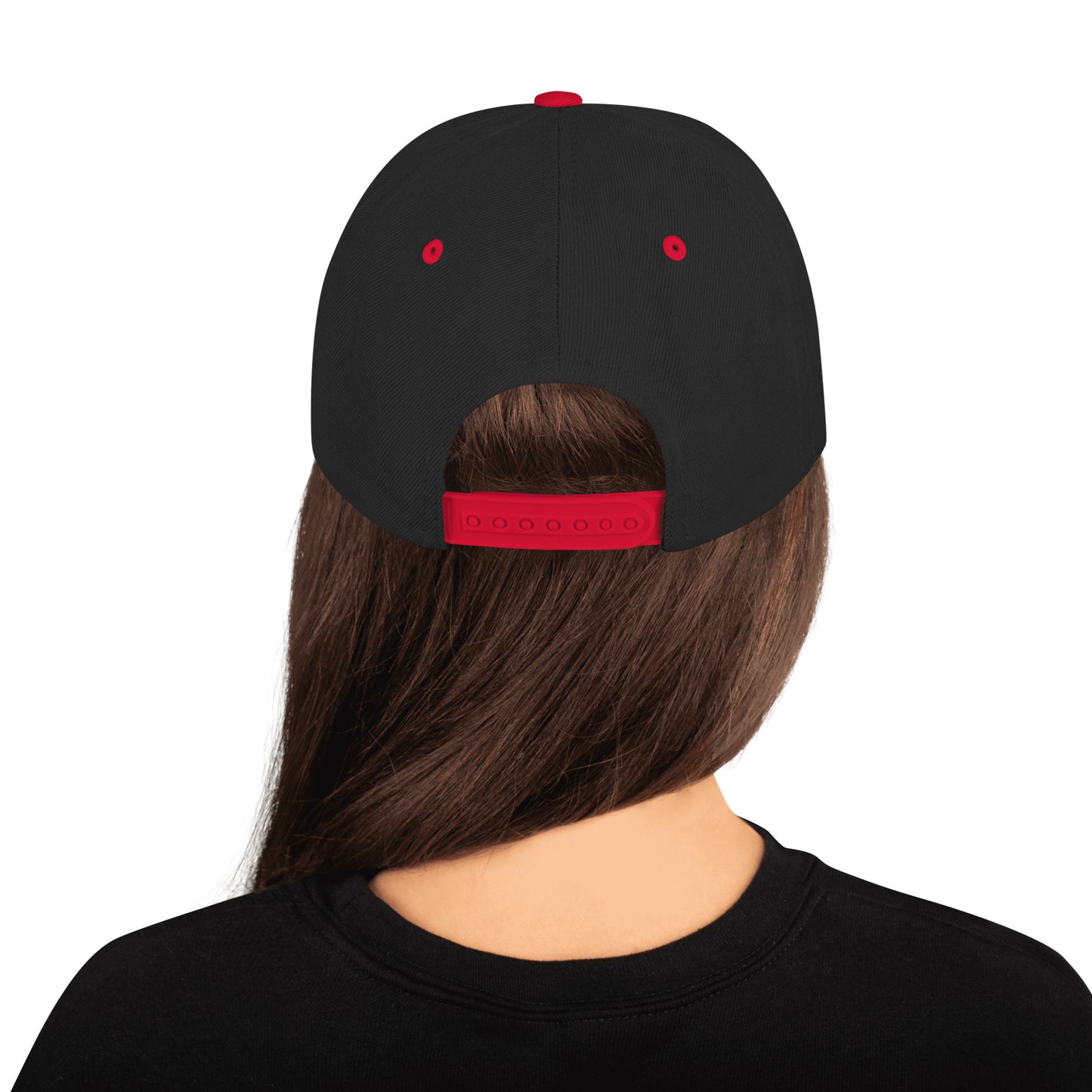 NEVER ALONE FAM- (Embroidered Red/white) Snapback Hat