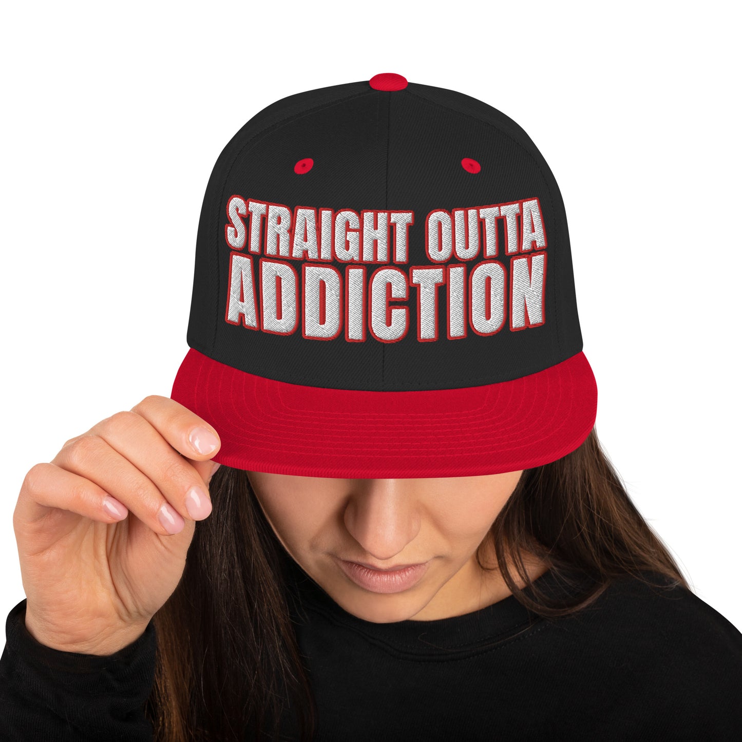 SOA- (Embroidered Red/white)Snapback Hat