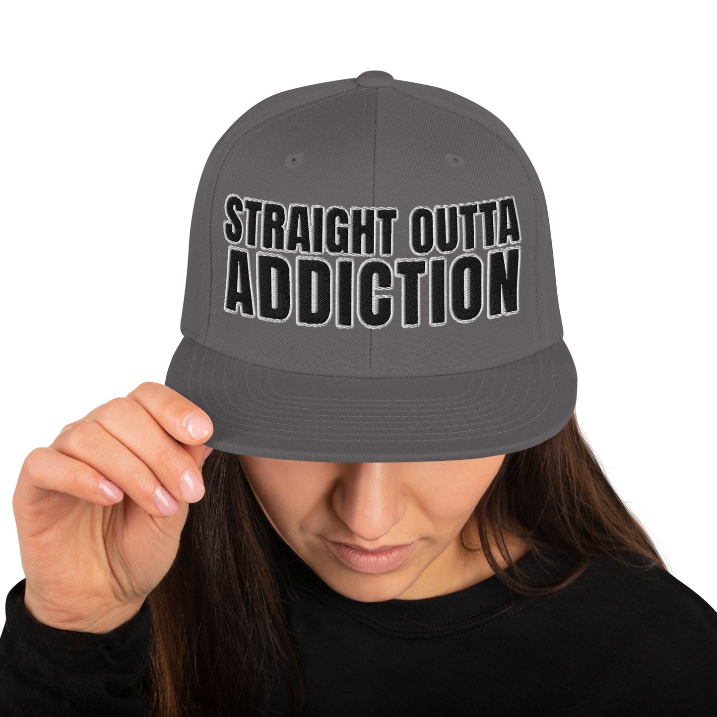 SOA- (Embroidered Black/white) Snapback Hat