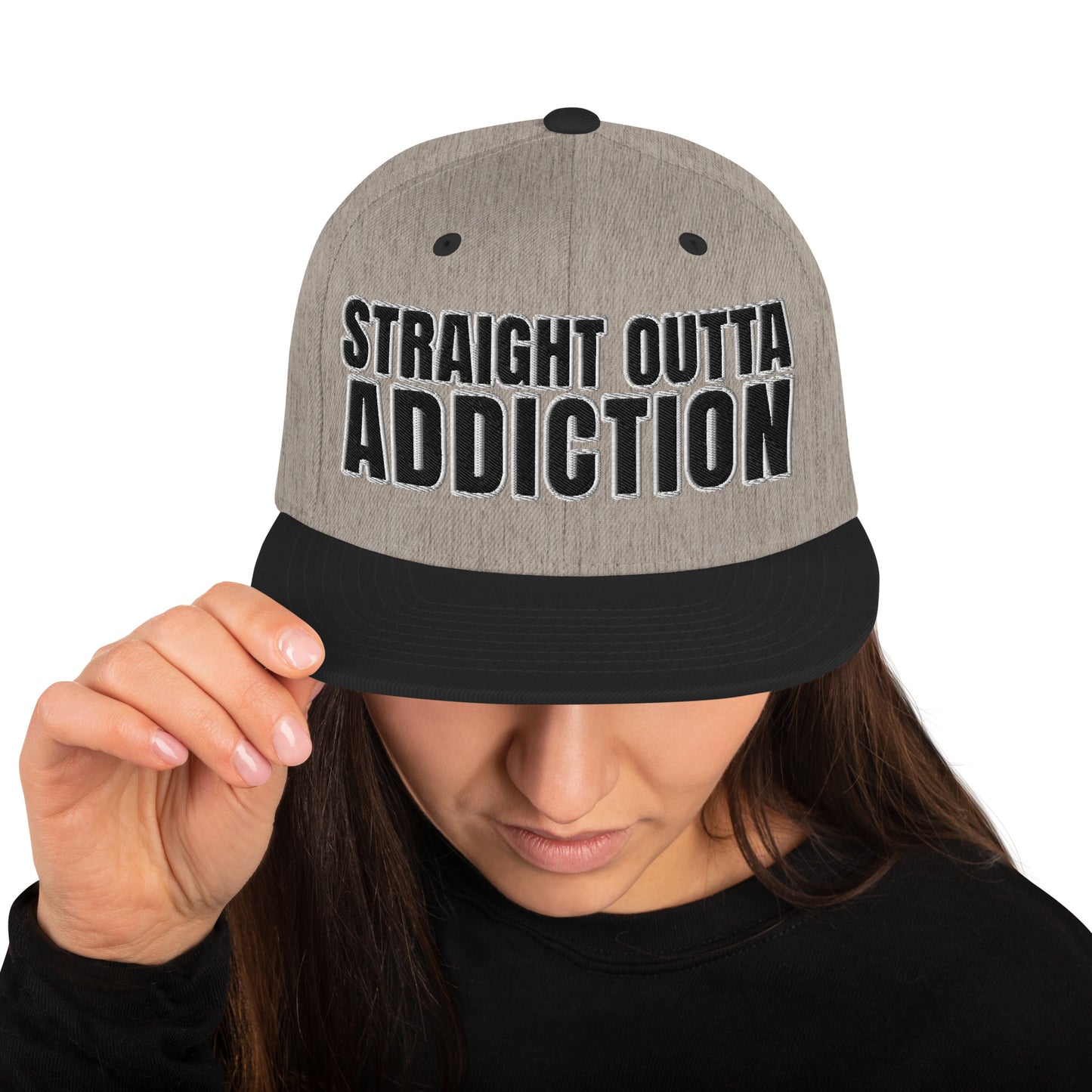 SOA- (Embroidered Black/white) Snapback Hat