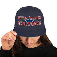 LIVIN' CLEAN ALL STAR- (Embroidered) Snapback Hat
