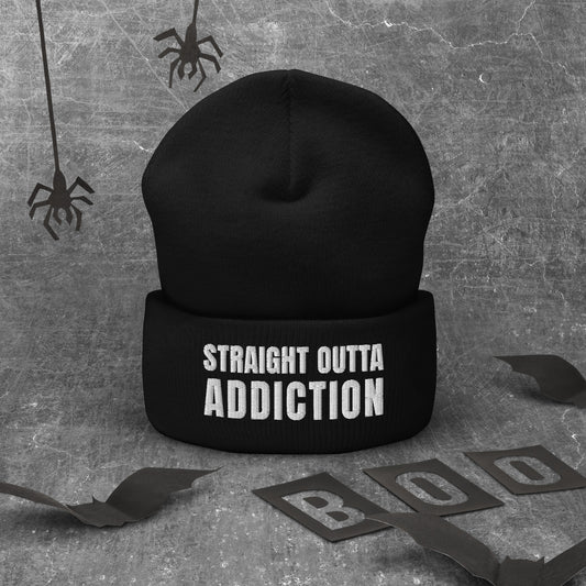 SOA (Embroidered White) Cuffed Beanie