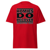 Men's-HOMIES DO RECOVER (Black/white print) classic tee