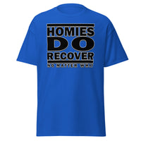 Men's-HOMIES DO RECOVER (Black/white print) classic tee