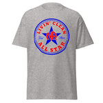 Men's- LIVIN' CLEAN ALL STAR (Blue/red) classic tee