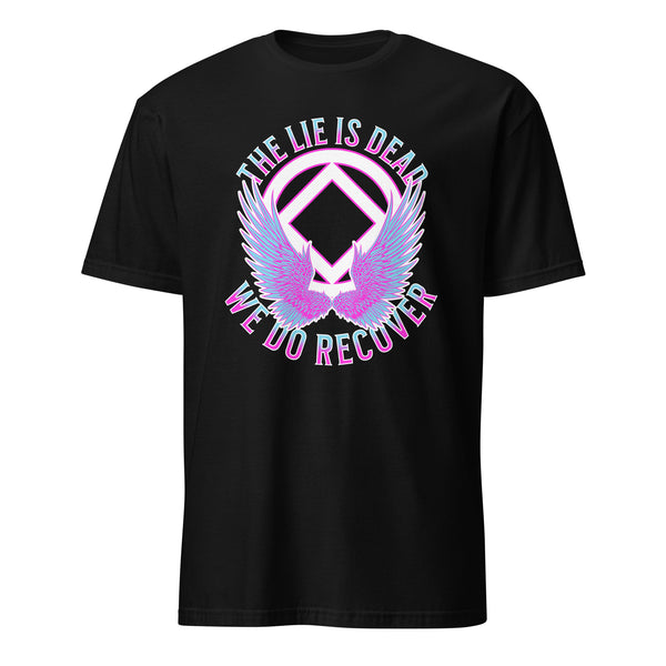 Women's- THE LIE IS DEAD (Pink/teal blue) T-Shirt