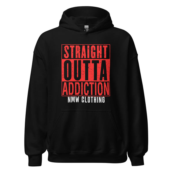 STRAIGHT OUTTA ADDICTION (Red print) Hoodie